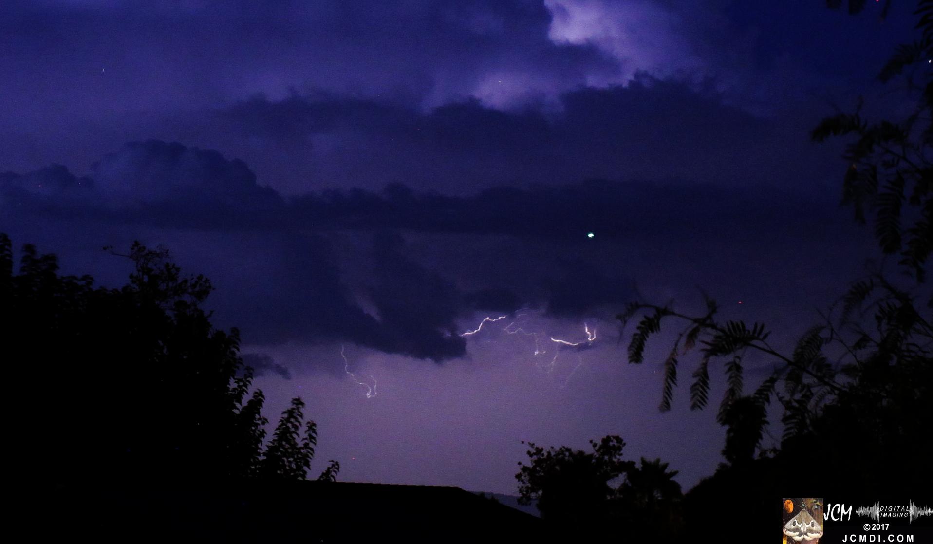 Desert Lightning image, 9-9-2017 over Antelope Valley (filmed from Santa Clarita)
